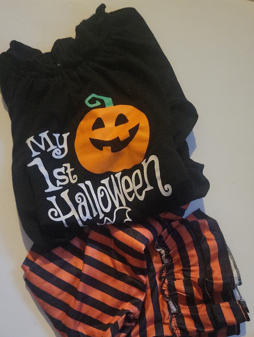 Kids Black & Orange 'My 1st Halloween' Costume Set